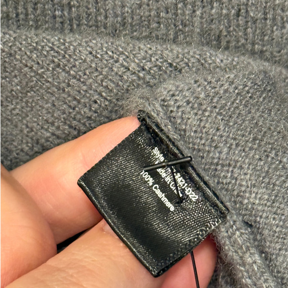 SOLD! Jenni Kayne M Oversized Long Charlie VNeck CASHMERE Boyfriend Sweater Gray - Picture 8 of 10